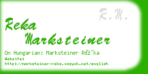 reka marksteiner business card